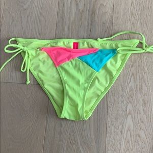 NWOT Victoria’s Secret Colorblock Neon Bikini Bottom